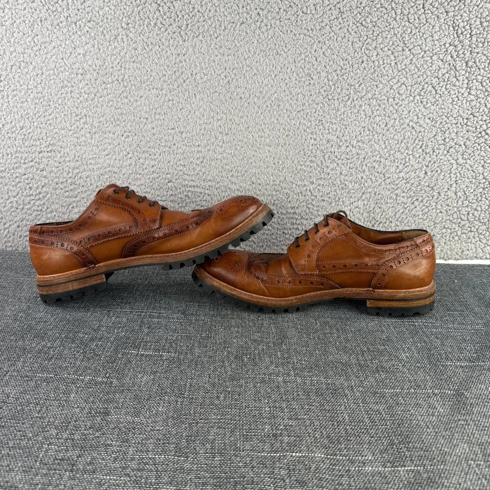 Antonio Maurizi Wingtip Brogue Mens 12 Brown Leather Lug Sole Derby 46 Italy